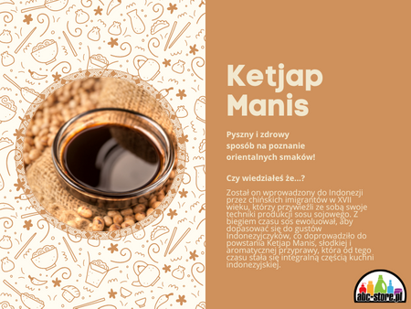 Słodki sos sojowy ketjap manis melasa gęsty indonezyjski a-merk 500ml