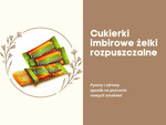Cukierki imbirowe rozpuszczalne żelowe gingerbon ciągutki halal wege indonezyjskie 125g