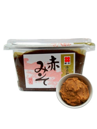 Pasta miso ciemna przyprawa do zupy sojowa umami shinjyo 300g